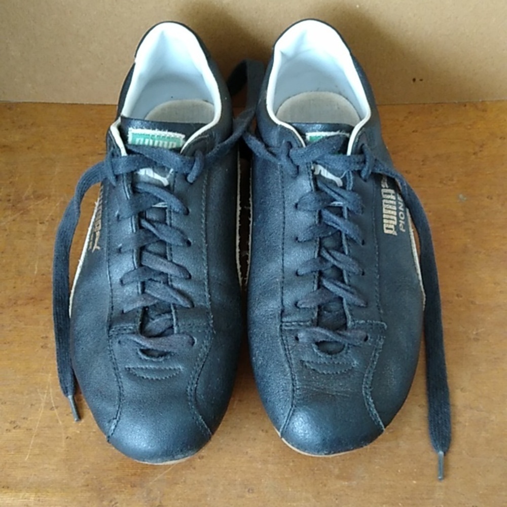 VTG Puma "Pioneer" Black Leather Soccer Cleats | US 7 - Picture 2 of 12
